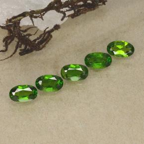 Pedras preciosas de diopsídio de cromo verde natural de 1,18 ct, corte oval, VS