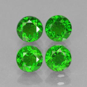 Pedras preciosas de diopsídio de cromo verde natural de 2,21 ct, corte redondo, VS