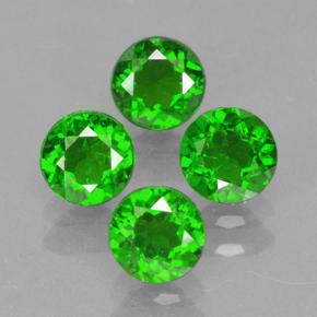 Pedras preciosas de diopsídio de cromo verde natural de 2,21 ct, corte redondo, VS