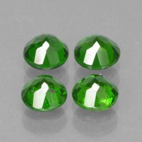 Pedras preciosas de diopsídio de cromo verde natural de 2,21 ct, corte redondo, VS
