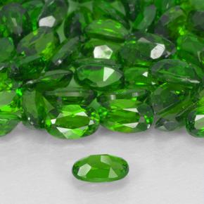 Pedras preciosas de Diopsídio de Cromo Verde natural de 0.72 ct, Corte Oval, VS