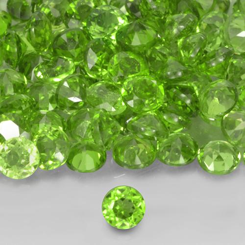 Pedras preciosas de Diopsídio de Cromo verde vivo natural de 2.57 ct, Corte Redondo, VS