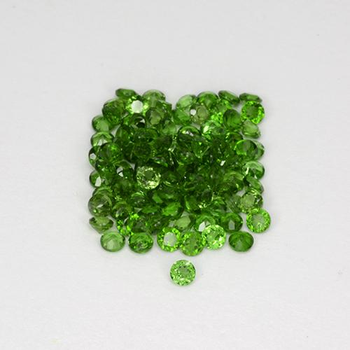Pedras preciosas de Diopsídio de Cromo Verde médio-escuro natural de 2.56 ct, Corte Redondo, VS