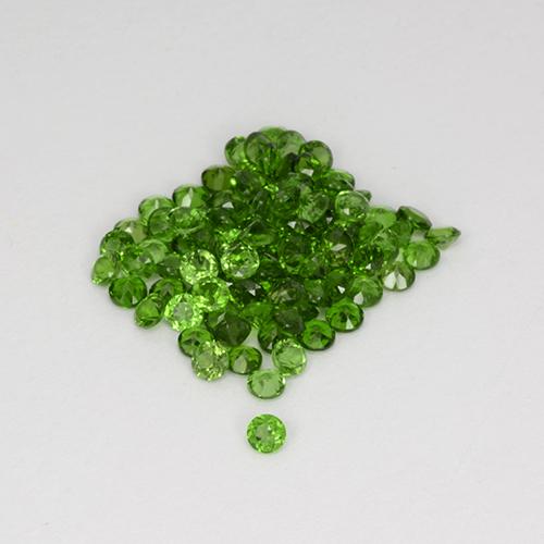Pedras preciosas de diopsídio de cromo verde natural de 2,55 ct, corte redondo, VS