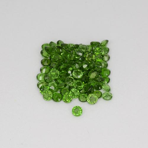 Pedras preciosas de diopsídio de cromo verde natural de 2,55 ct, corte redondo, VS