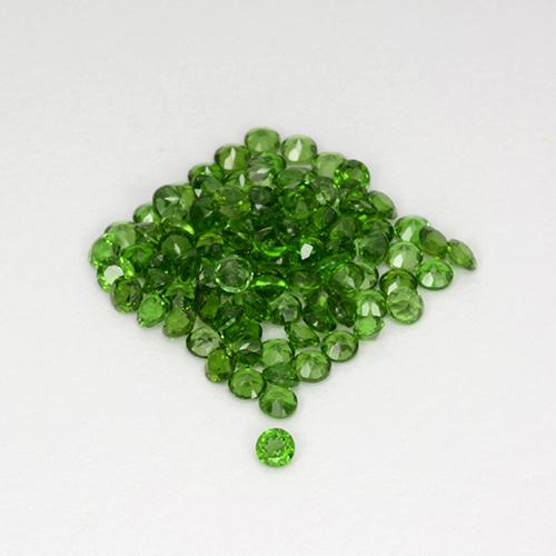 Pedras preciosas de diopsídio de cromo verde natural de 2,55 ct, corte redondo, VS