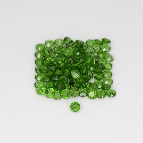 Pedras preciosas de diopsídio de cromo verde natural de 2,55 ct, corte redondo, VS