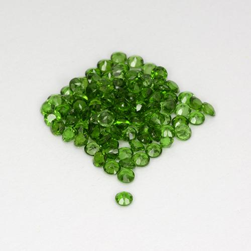 Pedras preciosas de diopsídio de cromo verde natural de 2,55 ct, corte redondo, VS
