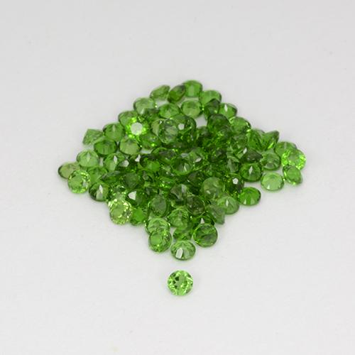 Pedras preciosas de Diopsídio de Cromo Verde escuro natural de 2.56 ct, Corte Redondo, VS