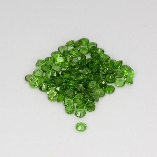 Pedras preciosas de Diopsídio de Cromo Verde escuro natural de 2.56 ct, Corte Redondo, VS