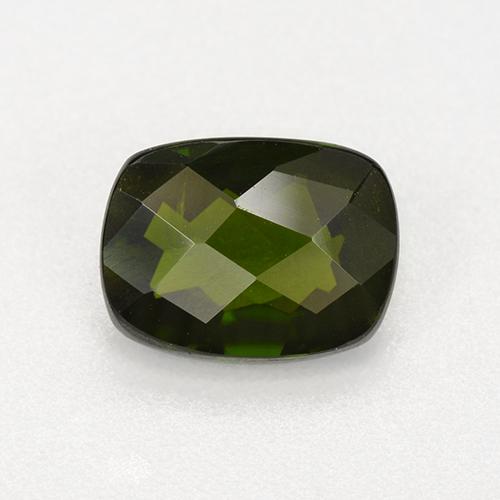Diopsídio de cromo verde natural 1,41ct, almofada cortada, VVS-VS