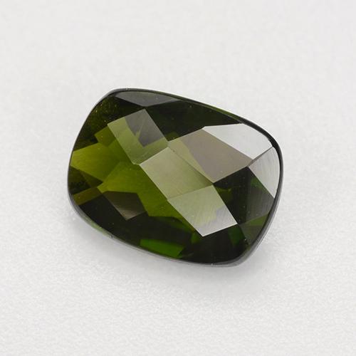 Diopsídio de cromo verde natural 1,41ct, almofada cortada, VVS-VS