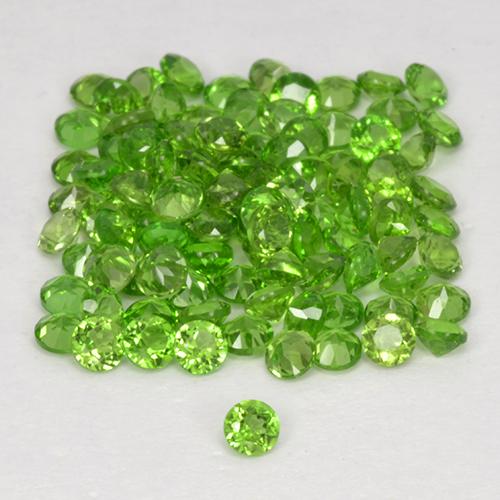 Pedras preciosas de diopsídio de cromo verde natural de 2,50 ct, corte redondo, VS