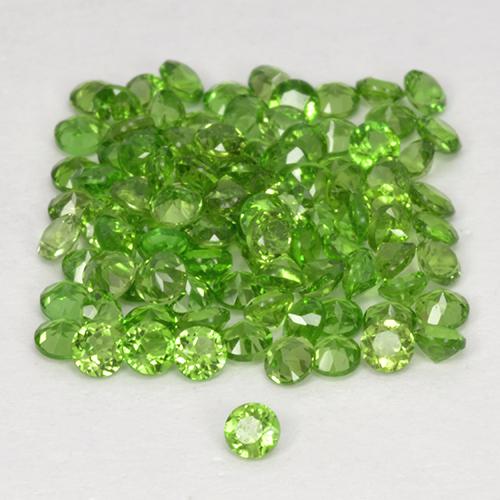 Pedras preciosas de diopsídio de cromo verde natural de 2,50 ct, corte redondo, VS