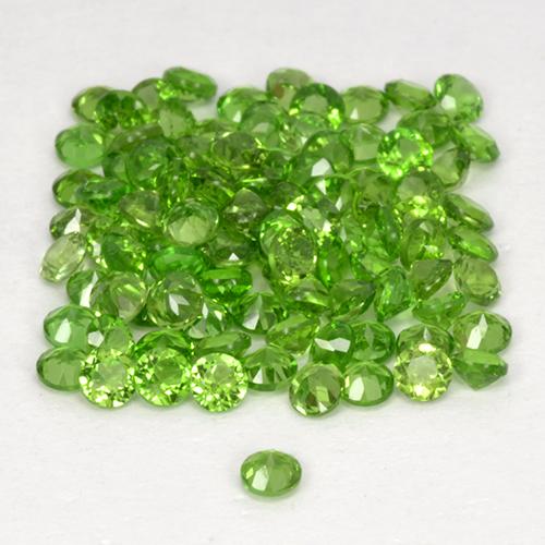 Pedras preciosas de diopsídio de cromo verde natural de 2,50 ct, corte redondo, VS