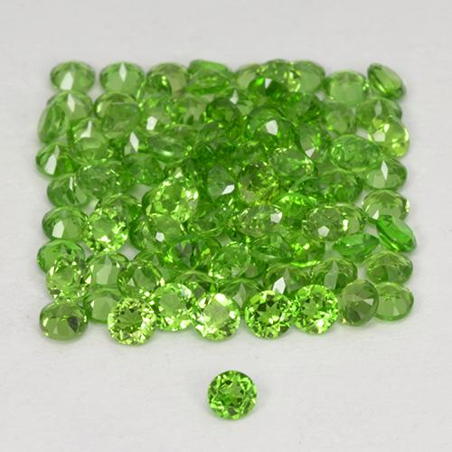 Pedras preciosas de Diopsídio de Cromo verde vivo natural de 2.51 ct, Corte Redondo, VS