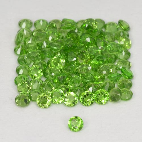 Pedras preciosas de Diopsídio de Cromo verde vivo natural de 2.51 ct, Corte Redondo, VS