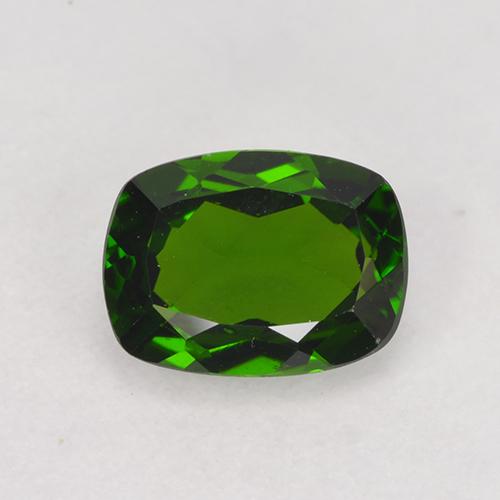 Diopsídio de cromo verde natural 1,32ct, almofada cortada, VVS-VS