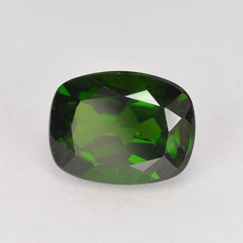 Diopsídio de cromo verde natural 1,70ct, almofada cortada, VVS-VS