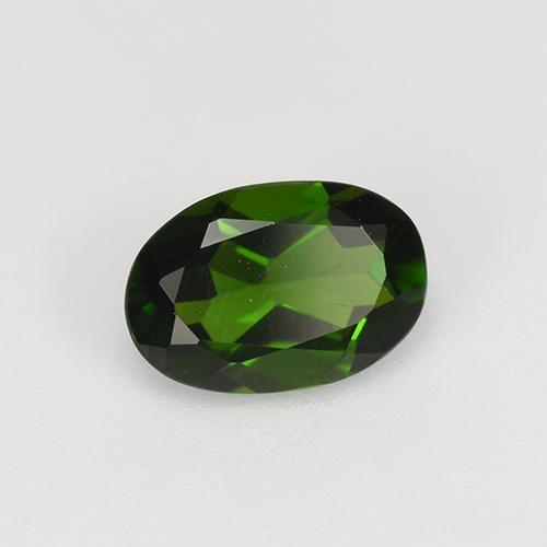 Diopsídio de cromo verde natural 0,58ct, corte oval, VS