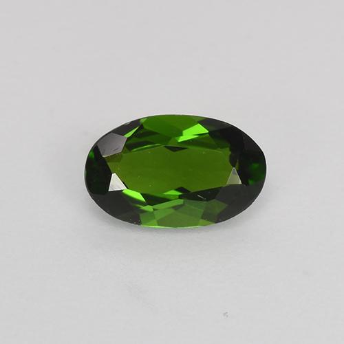 Diopsídio de cromo verde natural 0,54ct, corte oval, VVS-VS