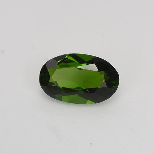 Diopsídio de cromo verde natural 0,54ct, corte oval, VVS-VS