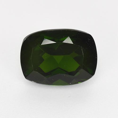 Diopsídio de cromo verde natural 1,52ct, almofada cortada, VVS-VS