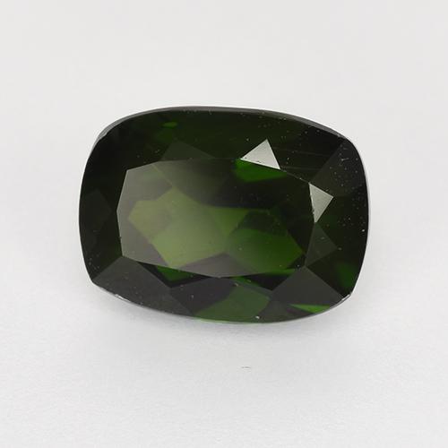Diopsídio de cromo verde natural 1,52ct, almofada cortada, VVS-VS