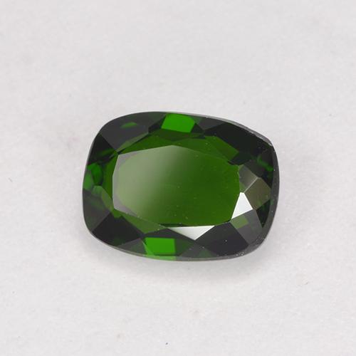 Diopsídio de cromo verde natural 1,44ct, almofada cortada, VVS-VS