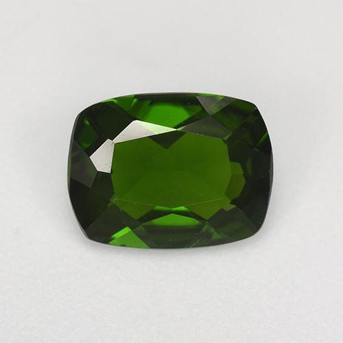 Diopsídio de cromo verde natural 1,27ct, almofada cortada, VS