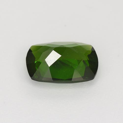 Diopsídio de cromo verde natural 1,27ct, almofada cortada, VS