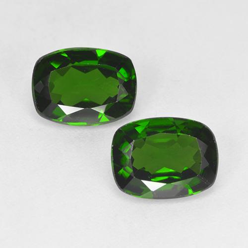 Pedras preciosas de diopsídio de cromo verde natural de 2,61 ct, almofada cortada, VS