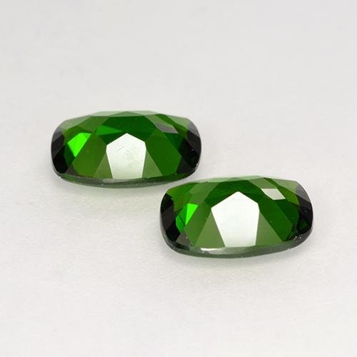 Pedras preciosas de diopsídio de cromo verde natural de 2,61 ct, almofada cortada, VS