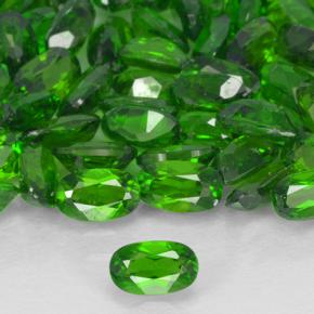 Diopsídio de cromo verde natural 0,24ct, corte oval, VS