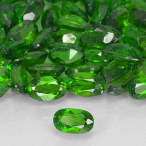 Diopsídio de cromo verde natural 0,24ct, corte oval, VS