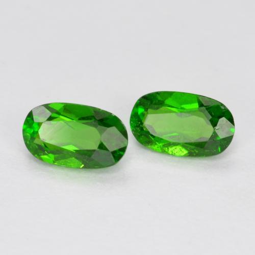 Pedras preciosas de diopsídio de cromo verde natural de 0,47 ct, corte oval, VS-SI