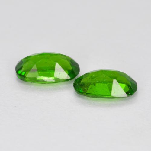 Pedras preciosas de diopsídio de cromo verde natural de 0,47 ct, corte oval, VS-SI