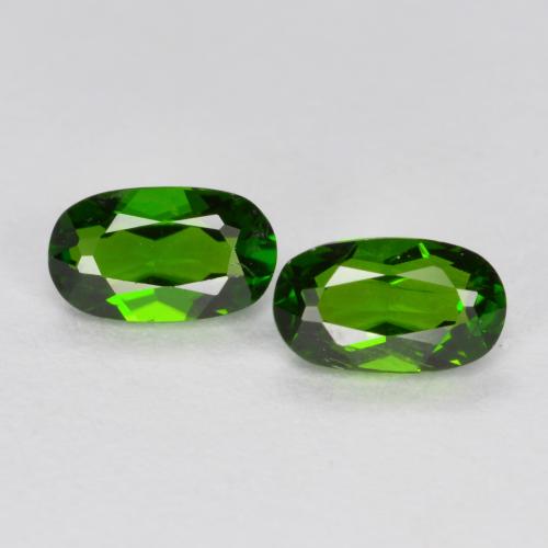 Pedras preciosas de diopsídio de cromo verde natural de 0,51 ct, corte oval, VS-SI