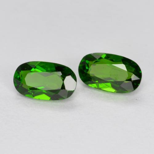 Pedras preciosas de diopsídio de cromo verde natural de 0,51 ct, corte oval, VS-SI
