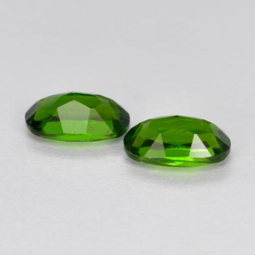 Pedras preciosas de diopsídio de cromo verde natural de 0,51 ct, corte oval, VS-SI