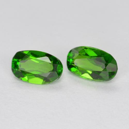 Pedras preciosas de diopsídio de cromo verde natural de 0,47 ct, corte oval, VS
