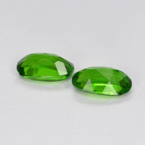 Pedras preciosas de diopsídio de cromo verde natural de 0,47 ct, corte oval, VS