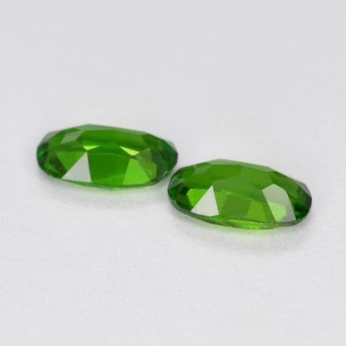 Pedras preciosas de diopsídio de cromo verde natural de 0,43 ct, corte oval, VS