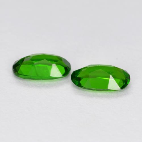 Pedras preciosas de diopsídio de cromo verde natural de 0,40 ct, corte oval, VS