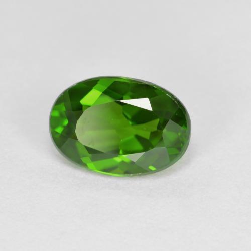 Diopsídio de cromo verde natural 0,87ct, corte oval, VVS