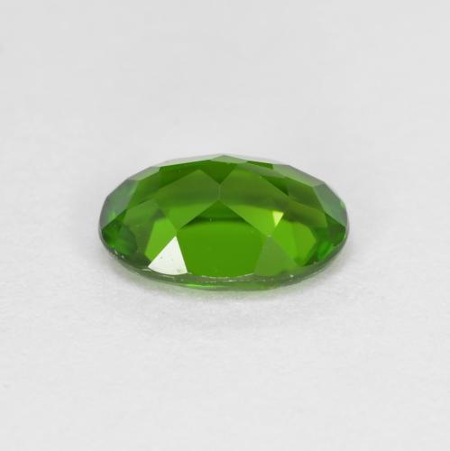 Diopsídio de cromo verde natural 0,87ct, corte oval, VVS