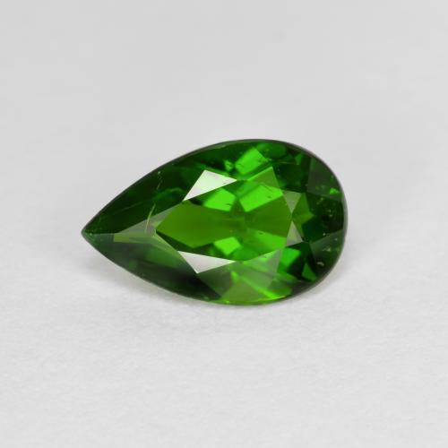 Diopsídio de Cromo verde intenso Natural 0.83ct, Formato de pêra, VS-SI