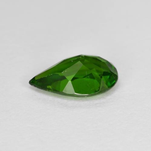 Diopsídio de Cromo verde intenso Natural 0.83ct, Formato de pêra, VS-SI