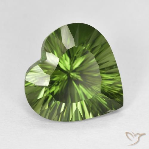 diopsídio de cromo verde escuro Natural 7.24ct, Coração, VS