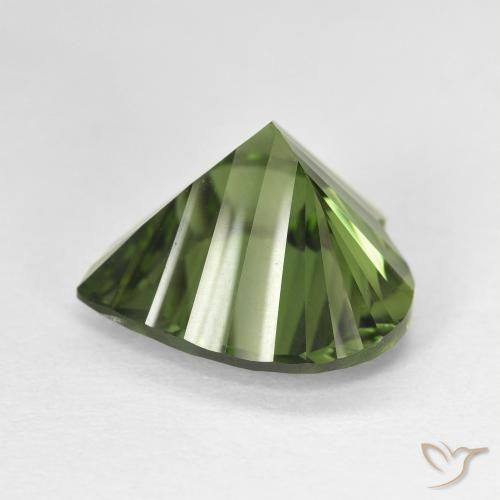 diopsídio de cromo verde escuro Natural 7.24ct, Coração, VS